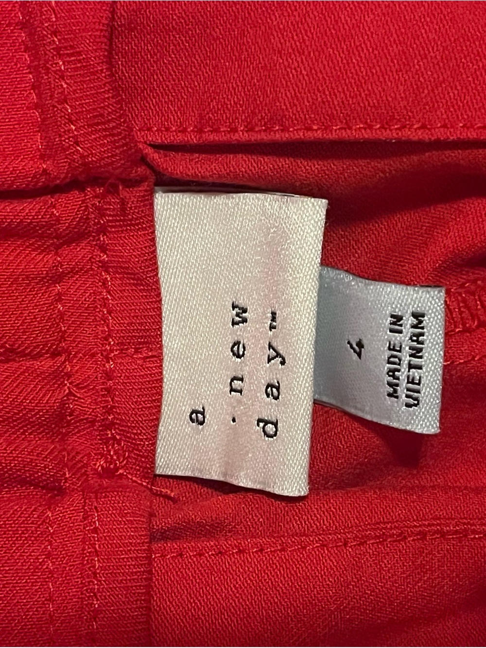 High-Waisted Red Women's Relaxed Trousers pants - Picture 4 of 4